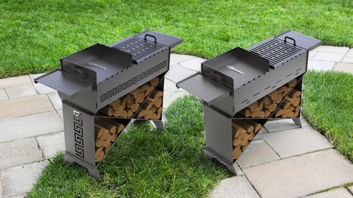 Picture - 1. Brazier X V1, Campfire pit for camping, mangal, fire pit, grill and bbq. DXF files for plasma, laser, CNC. Firepit.