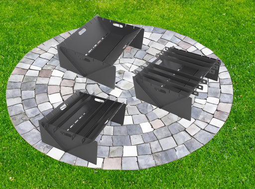 Picture - 1. Foldable fire pit for camping or backyard. DXF files for plasma, laser, CNC. Firepit.