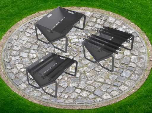 Picture - 1. Collapsible fire pit for camping or backyard. DXF files for plasma, laser, CNC. Firepit.