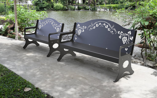 Picture - 1. Garden Bench. Home Backyard Decoration. DXF files for plasma, laser, CNC.