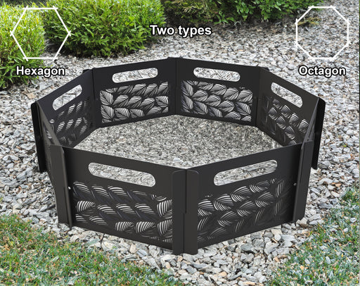 Picture - 1. Flat pack fire pit Leaves for camping or backyard. DXF files for plasma, laser, CNC. Firepit.