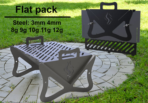 Picture - 1. Flat pack V2, Campfire pit for camping, mangal, fire pit, grill and bbq. DXF files for plasma, laser, CNC. Firepit.