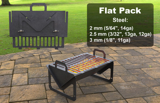 Picture - 1. Small Flat pack Fire Pit Grill. Files DXF, SVG for CNC, Plasma, Laser, Waterjet. Brazier. FirePit. Barbecue.
