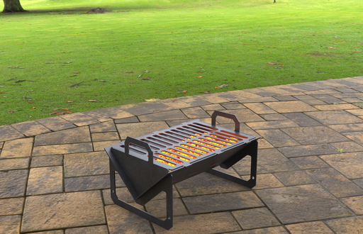 Picture - 2. Small Flat pack Fire Pit Grill. Files DXF, SVG for CNC, Plasma, Laser, Waterjet. Brazier. FirePit. Barbecue.