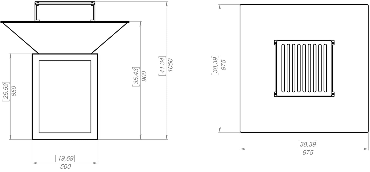 Picture - 9. Fire pit square niche for firewood. Campfire pit for camping, mangal, fire pit, grill and bbq. DXF files for plasma, laser, CNC. Firepit.