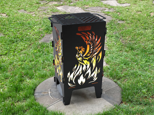 Picture - 1. Phoenix fire pit, grill and bbq. DXF files for plasma, laser, CNC. Firepit.