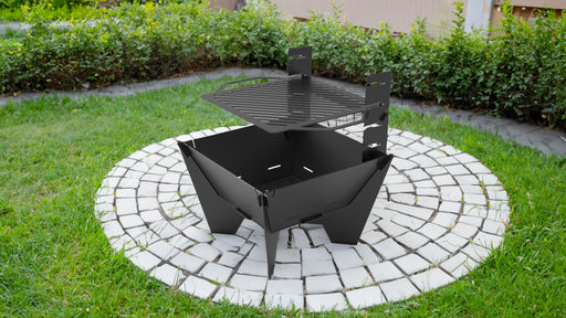 Picture - 1. Square 41" fire pit, grill and bbq. DXF files for plasma, laser, CNC. Firepit.