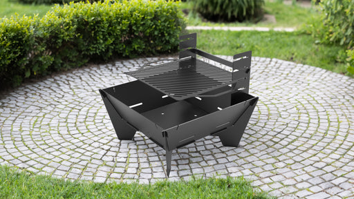 Picture - 1. Square V2 32" fire pit, grill and bbq. DXF files for plasma, laser, CNC. Firepit.