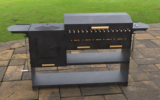 Picture - 2. Collapsible modern grill with stove. Files DXF, SVG for CNC, Plasma, Laser, Waterjet. Brazier. FirePit. Barbecue.