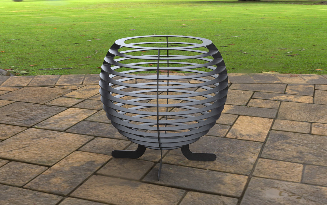 Picture - 8. Sphere Ball Fire pit. Files DXF, SVG for CNC, Plasma, Laser, Waterjet. Garden Fireplace. FirePit. Metal Art Decoration.