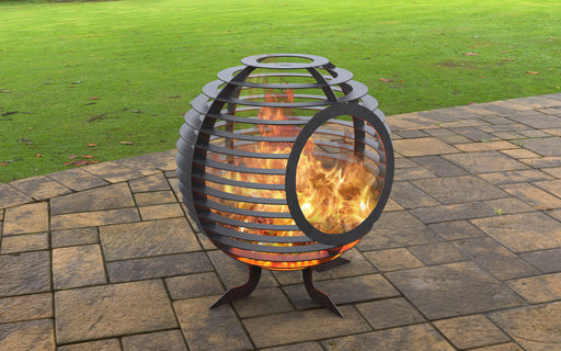 Picture - 2. Sphere Ball with round hole. Files DXF, SVG for CNC, Plasma, Laser, Waterjet. Garden Fireplace. FirePit. Metal Art Decoration.