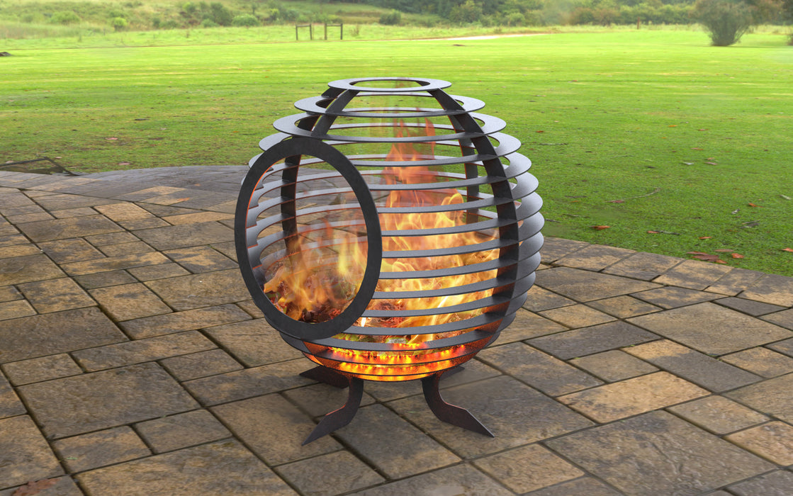 Picture - 3. Sphere Ball with round hole. Files DXF, SVG for CNC, Plasma, Laser, Waterjet. Garden Fireplace. FirePit. Metal Art Decoration.