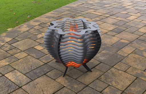 Picture - 2. Segmental Octahedral Fire Pit. Files DXF, SVG for CNC, Plasma, Laser, Waterjet. Garden Fireplace. FirePit. Metal Art Decoration.