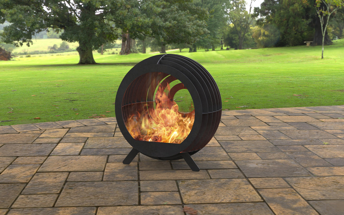 Picture - 4. Sphere Fire Ball with legs. Files DXF, SVG for CNC, Plasma, Laser, Waterjet. Garden Fireplace. FirePit. Metal Art Decoration.