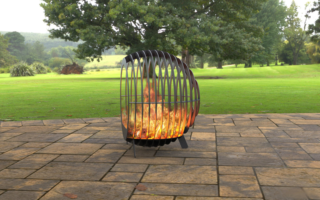 Picture - 5. Sphere Fire Ball with legs. Files DXF, SVG for CNC, Plasma, Laser, Waterjet. Garden Fireplace. FirePit. Metal Art Decoration.