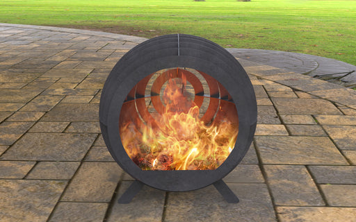 Picture - 2. Sphere Fire Ball with legs. Files DXF, SVG for CNC, Plasma, Laser, Waterjet. Garden Fireplace. FirePit. Metal Art Decoration.