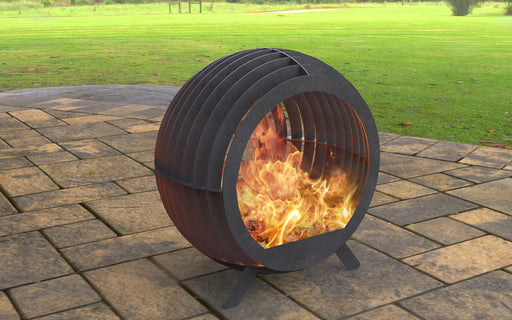 Picture - 1. Sphere Fire Ball with legs. Files DXF, SVG for CNC, Plasma, Laser, Waterjet. Garden Fireplace. FirePit. Metal Art Decoration.