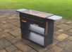 Picture - 2. Collapsible grill with an ashtray. Files DXF, SVG for CNC, Plasma, Laser, Waterjet. Brazier. FirePit. Barbecue.