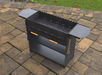 Picture - 7. Collapsible grill with an ashtray. Files DXF, SVG for CNC, Plasma, Laser, Waterjet. Brazier. FirePit. Barbecue.