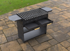 Picture - 8. Collapsible grill with an ashtray. Files DXF, SVG for CNC, Plasma, Laser, Waterjet. Brazier. FirePit. Barbecue.