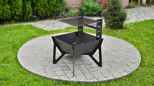 Picture - 1. Square V3 24" fire pit, grill and bbq. DXF files for plasma, laser, CNC. Firepit.