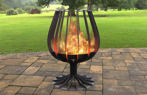 Picture - 1. Cognac, Brandy Glass Fire pit,. Files DXF, SVG for CNC, Plasma, Laser, Waterjet. Garden Fireplace. FirePit. Metal Art Decoration.