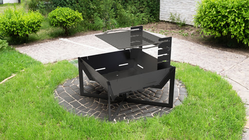 Picture - 1. Square V4 32" fire pit, grill and bbq. DXF files for plasma, laser, CNC. Firepit.