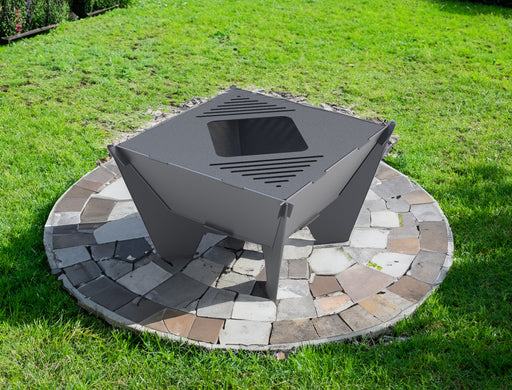Picture - 1. Square 24" fire pit, grill and bbq. DXF files for plasma, laser, CNC. Firepit.
