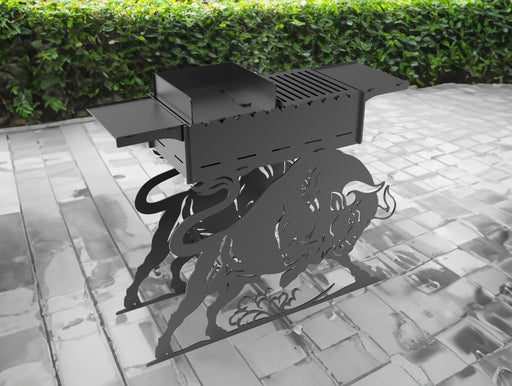 Picture - 1. Bull fire pit, grill and bbq. DXF files for plasma, laser, CNC. Firepit.