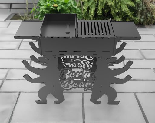 Picture - 1. Berlin Bear fire pit, grill and bbq. DXF files for plasma, laser, CNC. Firepit.