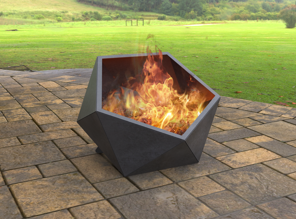 Picture - 5. Fireplace Fire pit with Legs. Files DXF, SVG for CNC, Plasma, Laser, Waterjet. Garden Fireplace. FirePit. Metal Art Decoration.