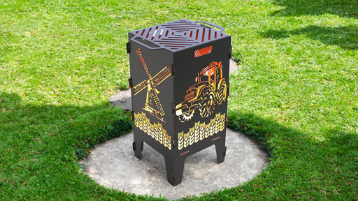 Picture - 1. Tractor and Mill fire pit, grill and bbq. DXF files for plasma, laser, CNC. Firepit.