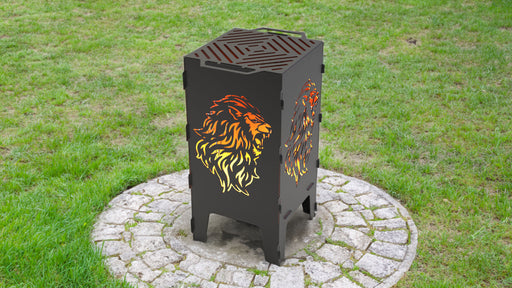 Picture - 1. Lion fire pit, grill and bbq. DXF files for plasma, laser, CNC. Firepit.