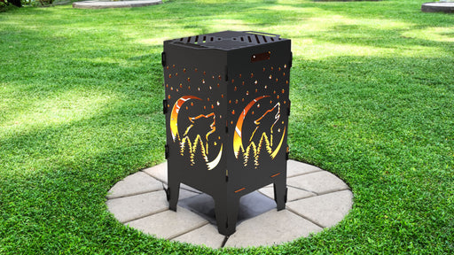 Picture - 1. Wolf fire pit, grill and bbq. DXF files for plasma, laser, CNC. Firepit.
