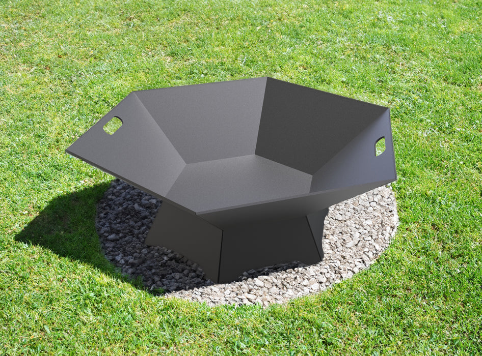 Picture - 1. Hexagon V6 fire pit for camping or backyard. DXF files for plasma, laser, CNC. Firepit.