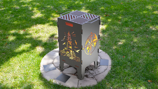 Picture - 1. Lighthouse and Compass fire pit, grill and bbq. DXF files for plasma, laser, CNC. Firepit.