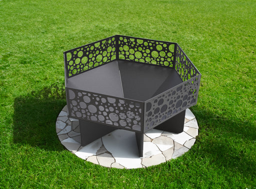 Picture - 1. Hexagon V3 fire pit for camping or backyard. DXF files for plasma, laser, CNC. Firepit.