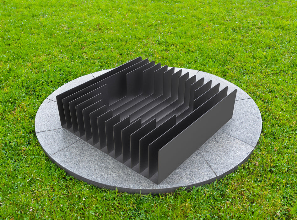 Picture - 1. Ribbed fire pit for camping or backyard. DXF files for plasma, laser, CNC. Firepit.