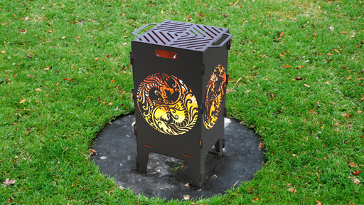 Picture - 1. Yin and Yang fire pit, grill and bbq. DXF files for plasma, laser, CNC. Firepit.
