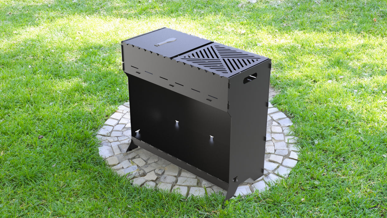 Picture - 1. Brazier, Campfire pit for camping, mangal, fire pit, grill and bbq. DXF files for plasma, laser, CNC. Firepit.