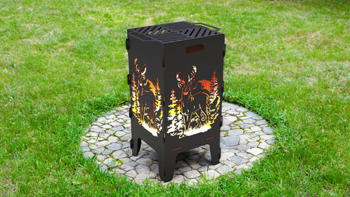 Picture - 1. Deer fire pit, grill and bbq. DXF files for plasma, laser, CNC. Firepit.