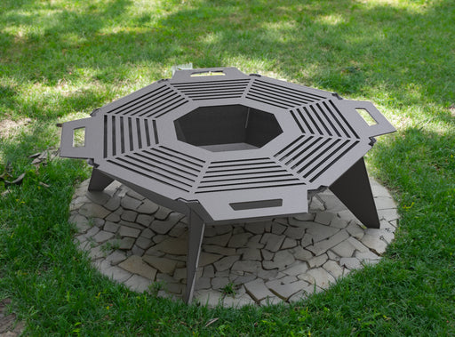 Picture - 1. Octagon UFO fire pit, grill and bbq. DXF files for plasma, laser, CNC. Firepit.