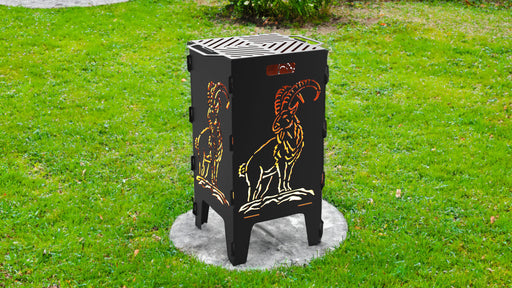 Picture - 1. Wild goat fire pit, grill and bbq. DXF files for plasma, laser, CNC. Firepit.
