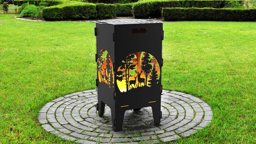 Picture - 1. Forest fire pit, grill and bbq. DXF files for plasma, laser, CNC. Firepit.