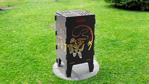 Picture - 1. Fish fire pit, grill and bbq. DXF files for plasma, laser, CNC. Firepit.