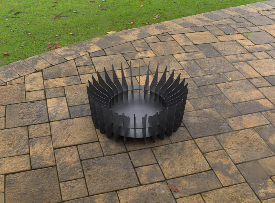 Round plate parts v2, Welded Garden Fireplace. DXF, SVG files for laser, plasma cutting