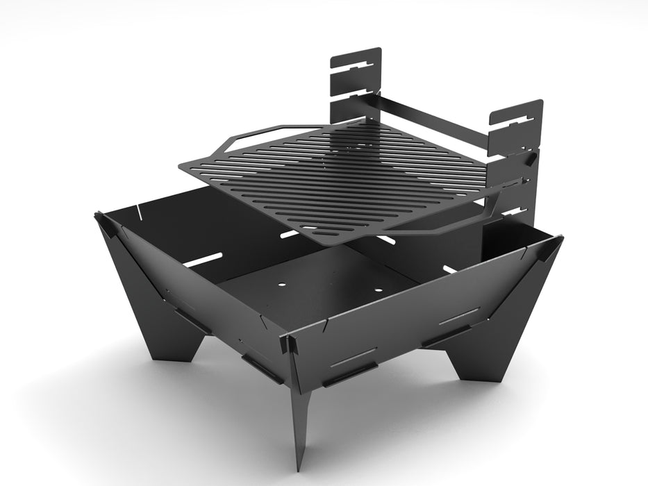 Picture - 10. Square V2 32" fire pit, grill and bbq. DXF files for plasma, laser, CNC. Firepit.