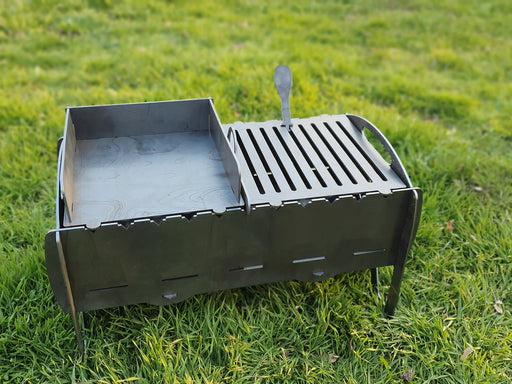 Picture - 1. Collapsible mangal for camping fire pit, grill and bbq. DXF files for plasma, laser, CNC. Firepit.