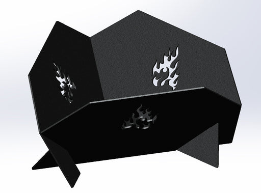 Picture - 8. Fire pit 24" V2 for camping or backyard. DXF files for plasma, laser, CNC. Firepit.