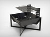 Picture - 12. Square V4 32" fire pit, grill and bbq. DXF files for plasma, laser, CNC. Firepit.